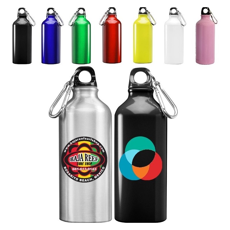 USA  Printed 20 oz Aluminum Bottles with Carabiner