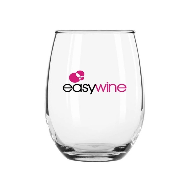 USA Printed 9 oz Stemless Wine Glass