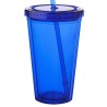 USA PRINTED 16 oz Double Wall Acrylic Tumblers w/Lid and Straw