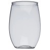 USA Printed 16 oz Clear Acrylic Stemless Wine Glass